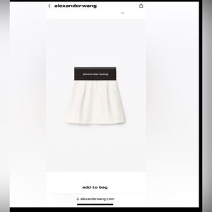 Alexander Wang logo elastic skirt in cotton tailoring